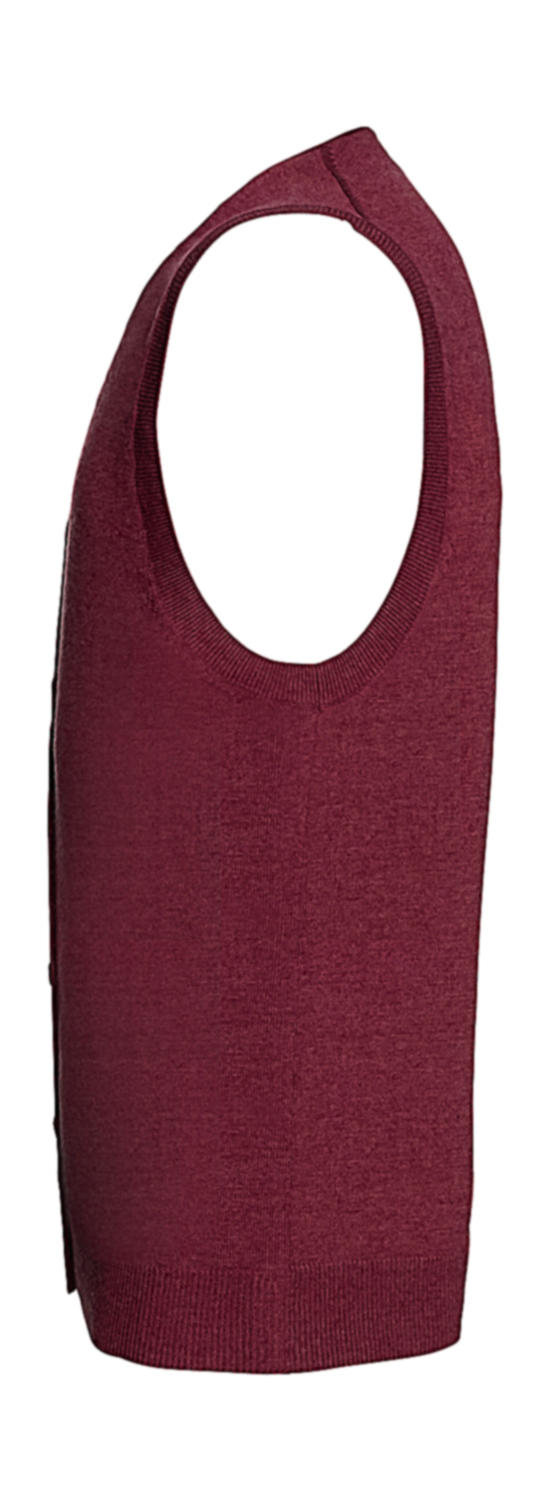 Men's V-Neck Sleeveless Knitted Cardigan in Farbe Black