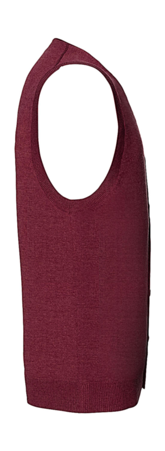 Men's V-Neck Sleeveless Knitted Cardigan in Farbe Black