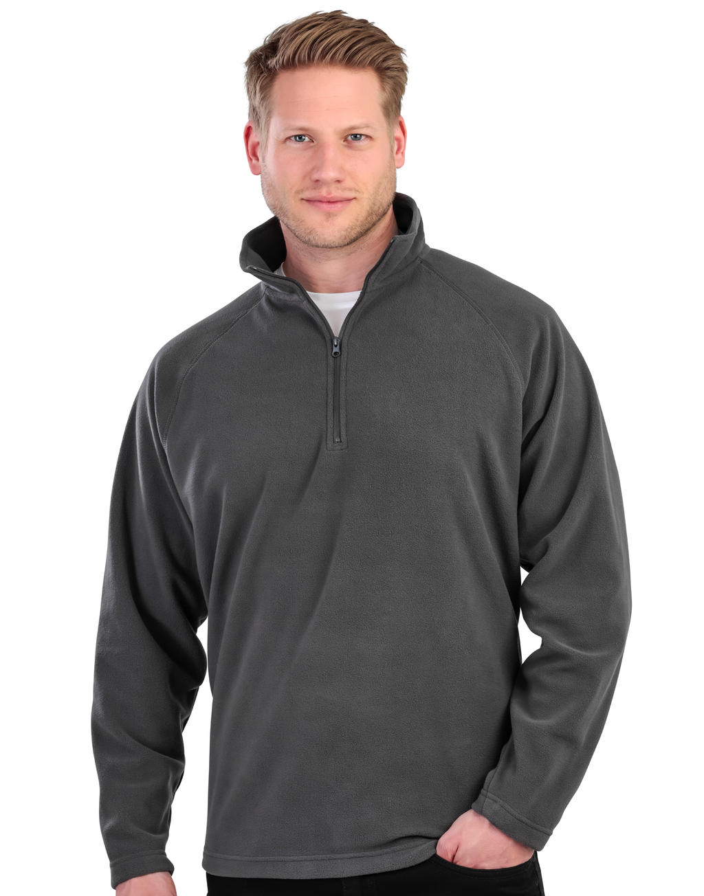Microfleece Top in Farbe Black