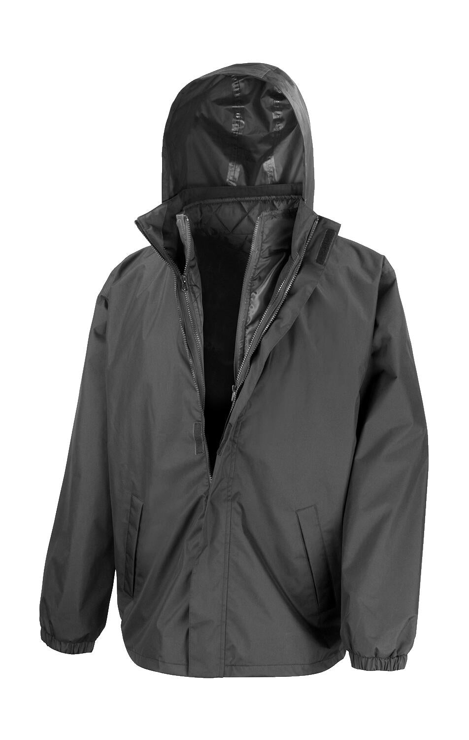 3-in-1 Jacket with quilted Bodywarmer in Farbe Black