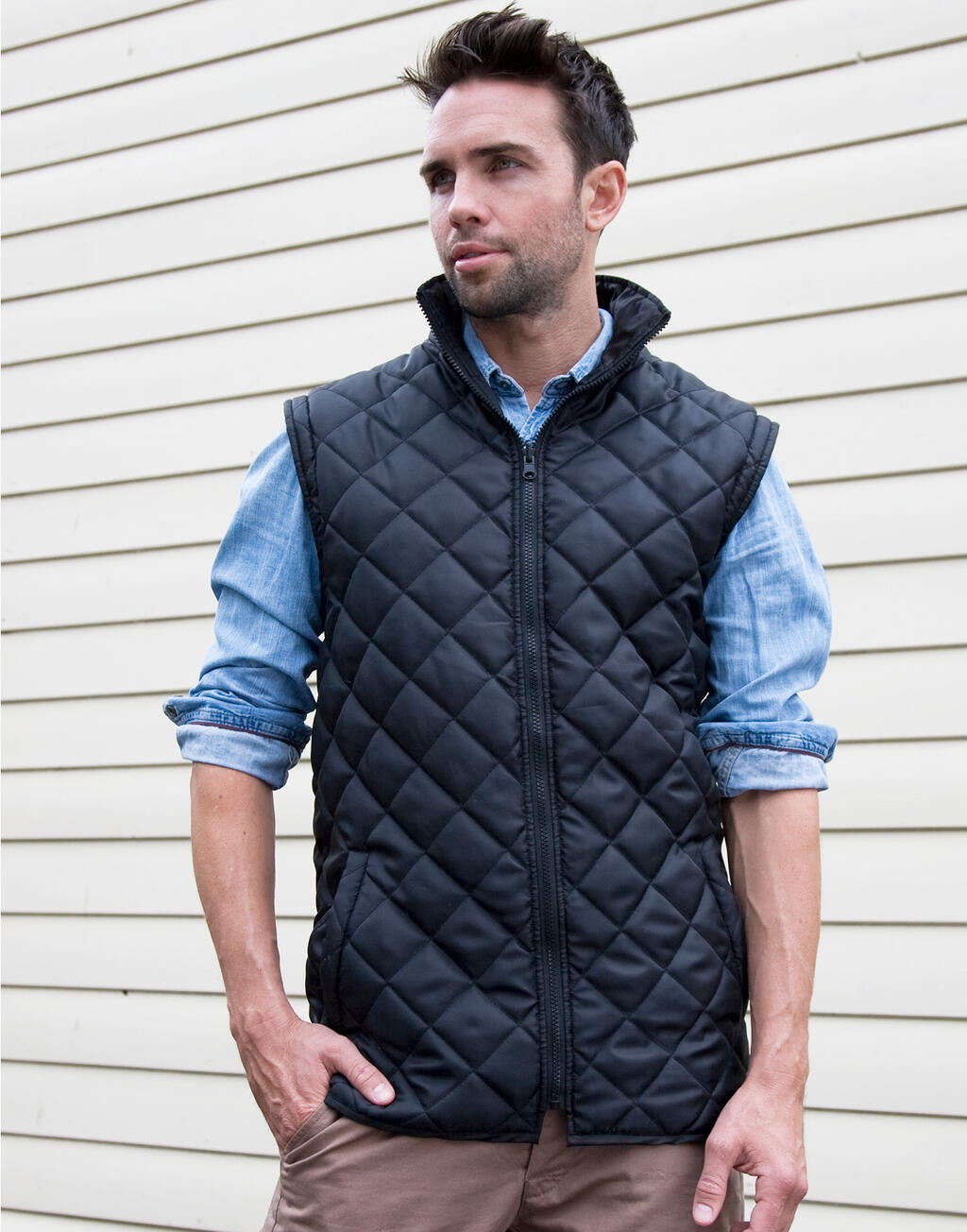 3-in-1 Jacket with quilted Bodywarmer in Farbe Black