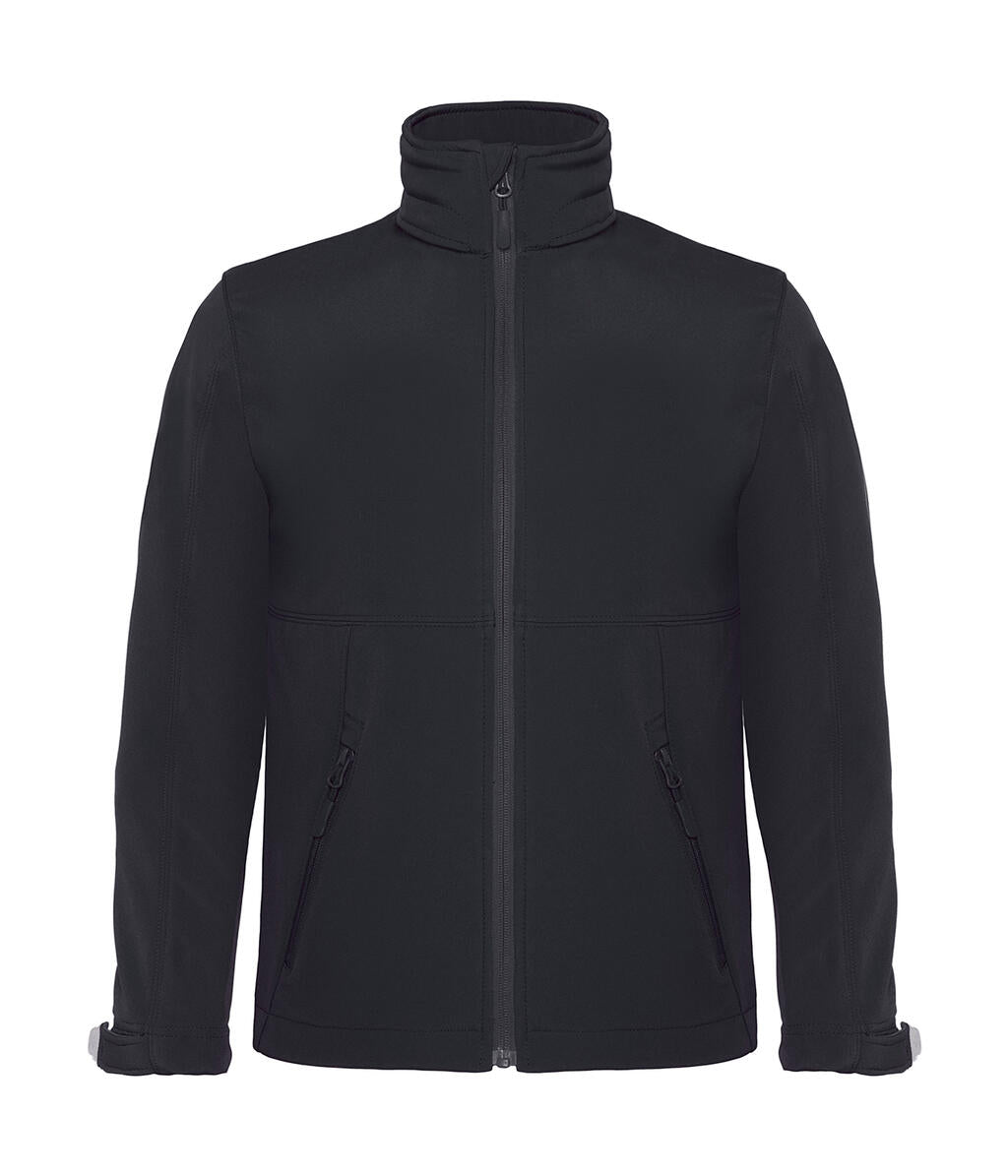Hooded Softshell/kids in Farbe Black