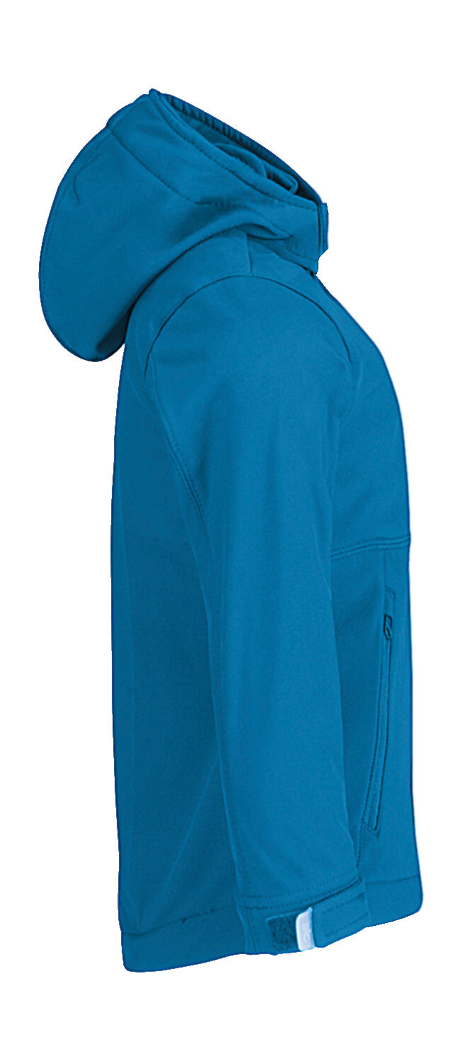 Hooded Softshell/kids in Farbe Black