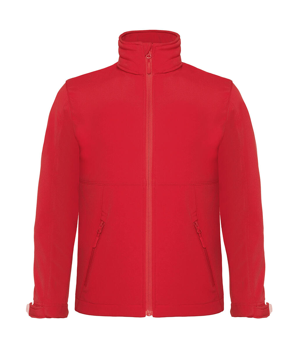 Hooded Softshell/kids in Farbe Red