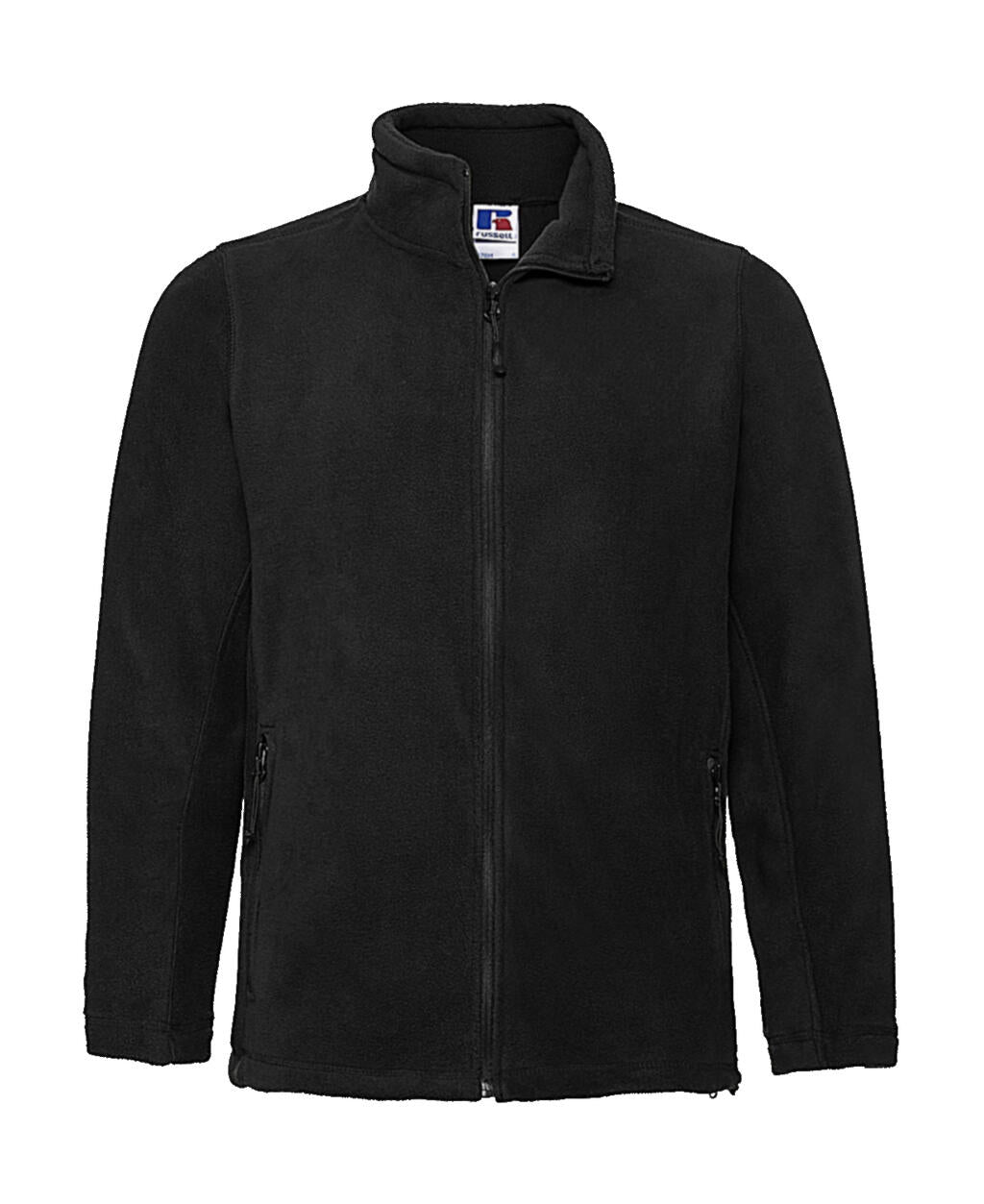 Men's Full Zip Outdoor Fleece in Farbe Black