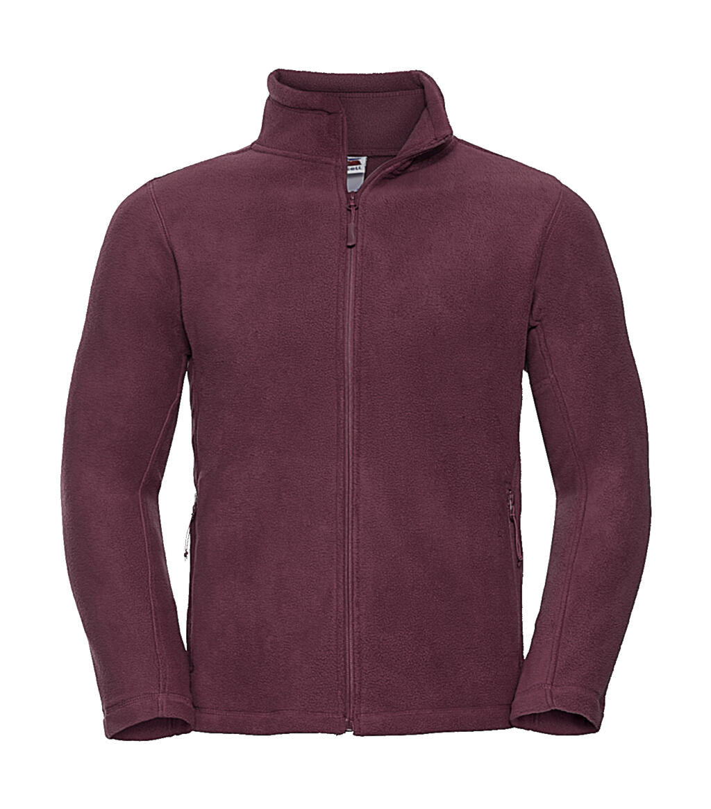 Men's Full Zip Outdoor Fleece in Farbe Burgundy