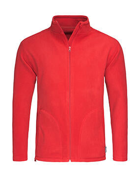 Fleece Jacket in Farbe Scarlet Red
