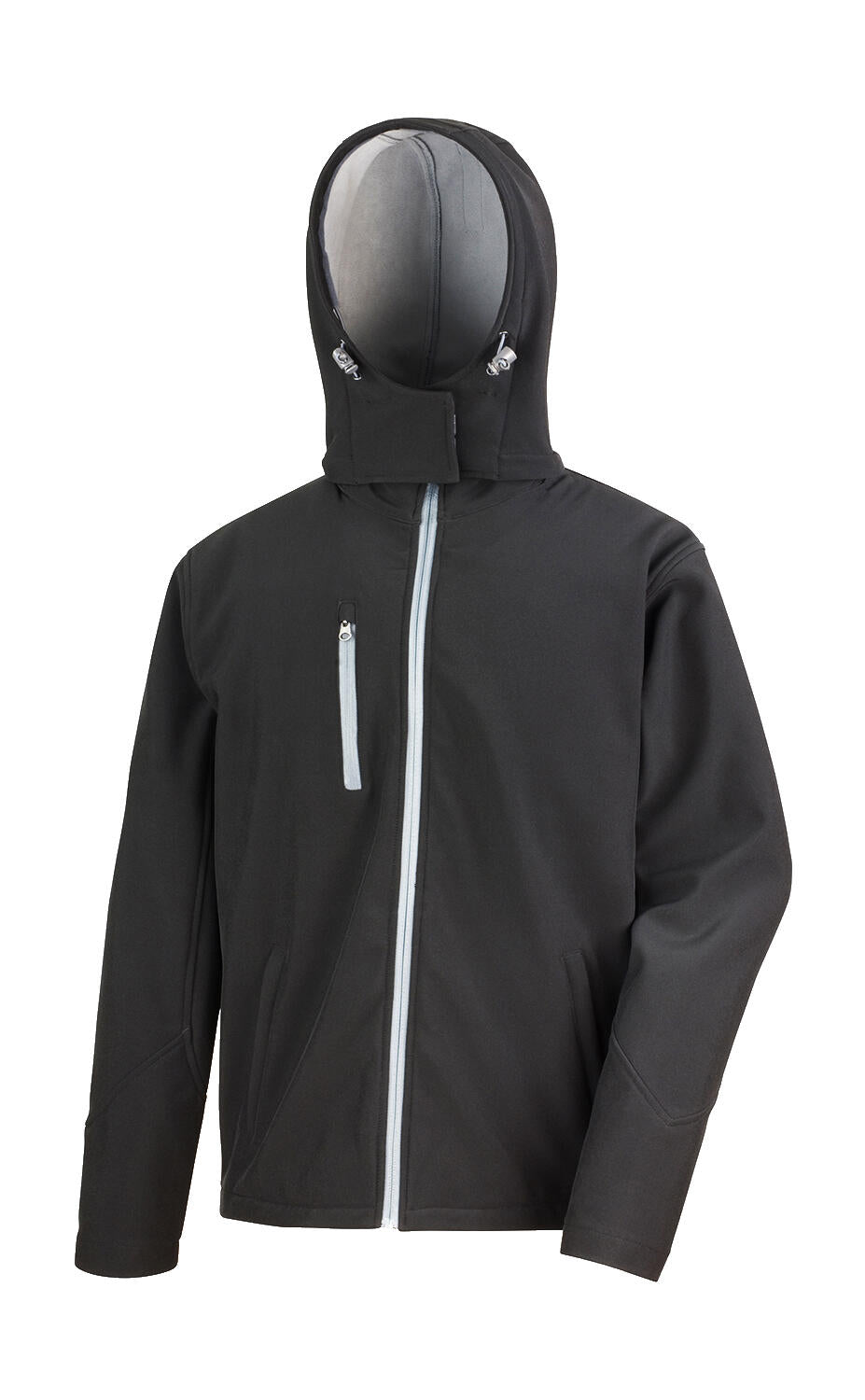 TX Performance Hooded Softshell Jacket in Farbe Black/Grey