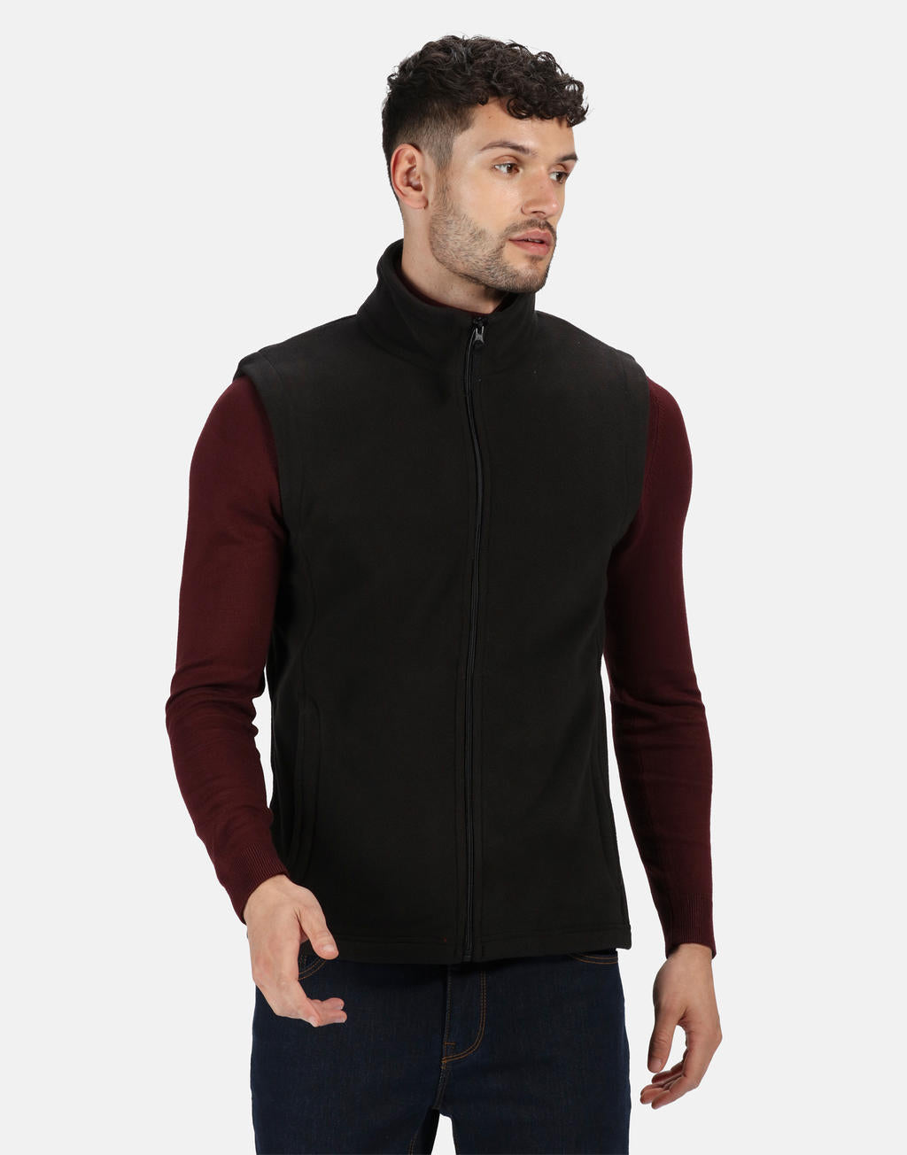 Micro Fleece Bodywarmer in Farbe Black