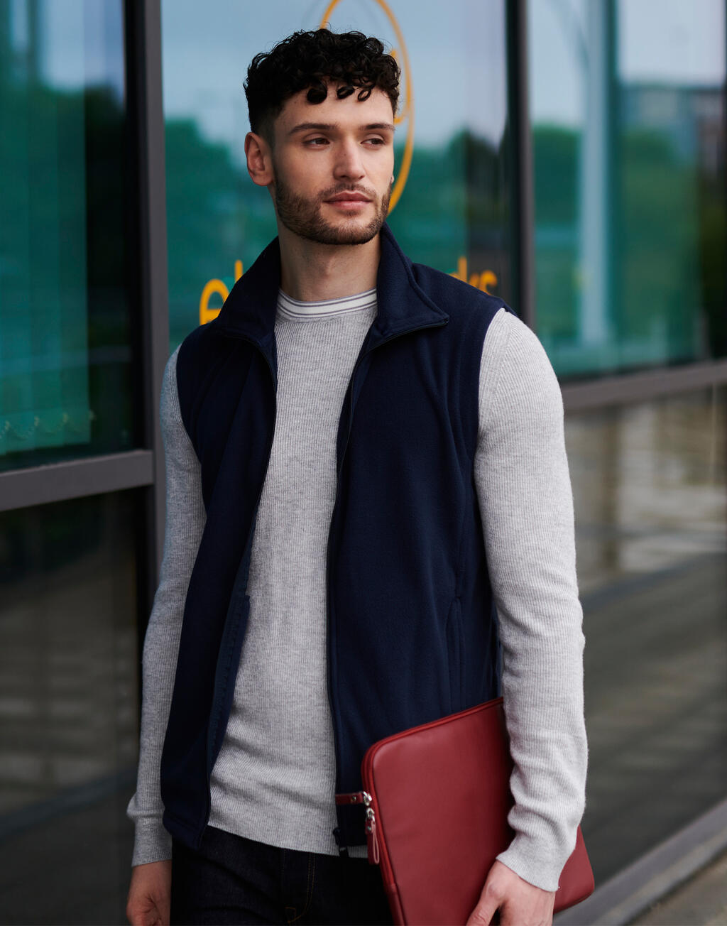 Micro Fleece Bodywarmer in Farbe Black