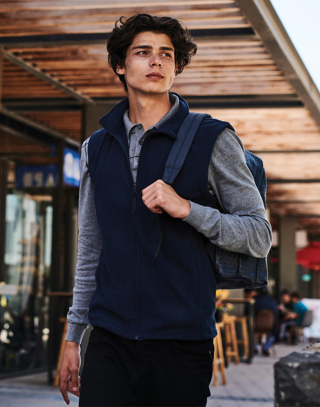 Micro Fleece Bodywarmer in Farbe Black