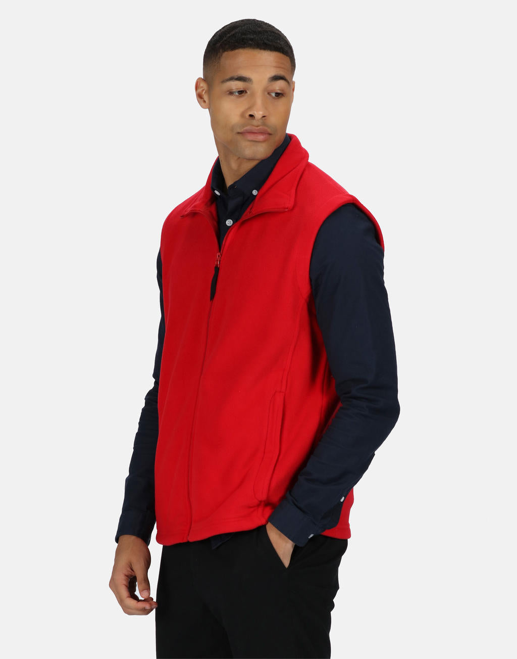 Micro Fleece Bodywarmer in Farbe Black