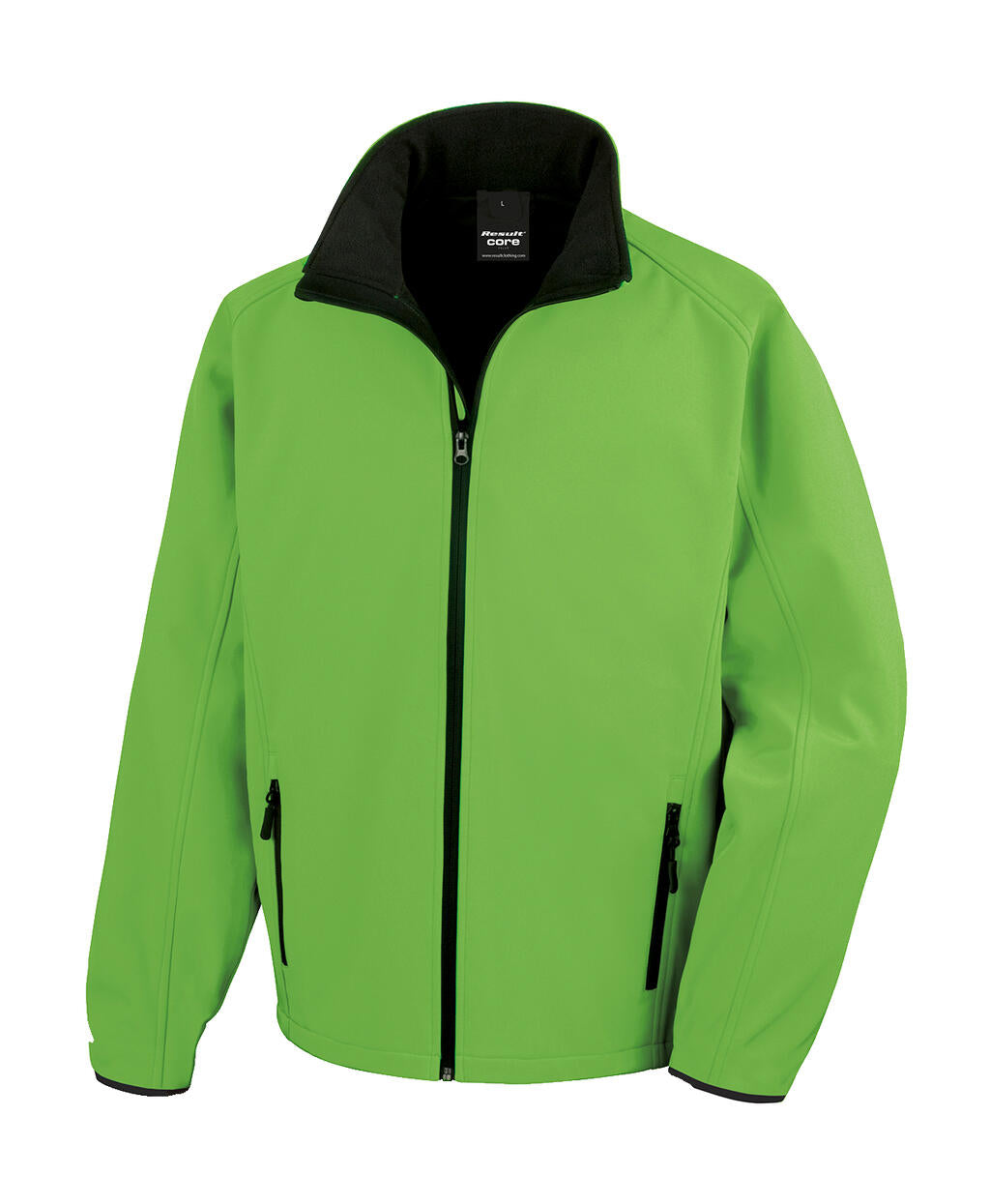 Printable Softshell Jacket in Farbe Vivid Green/Black