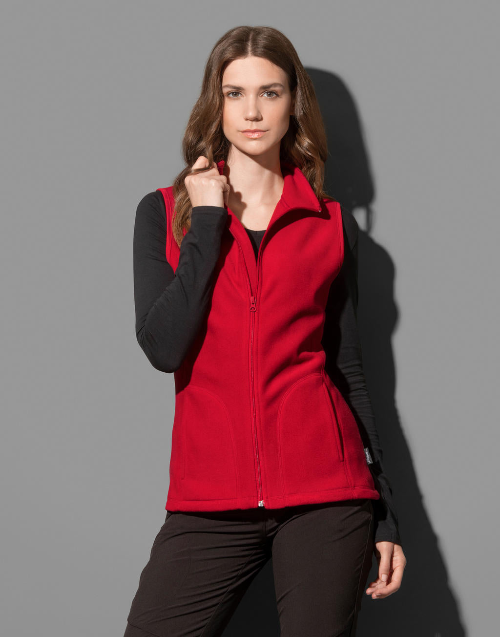 Fleece Vest Women in Farbe Black Opal