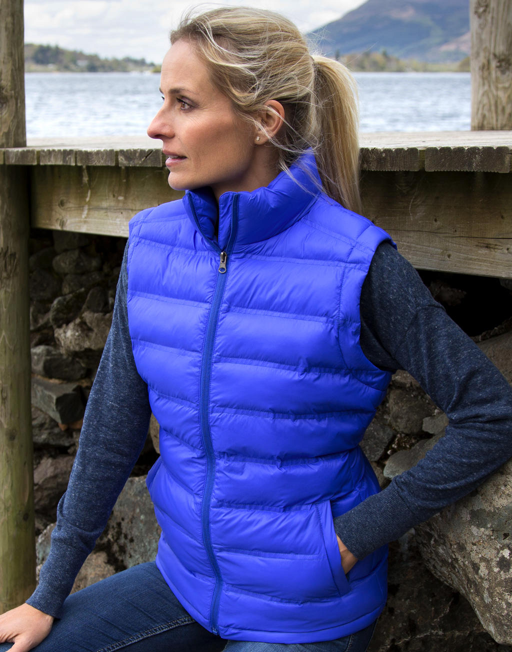 Ladies' Ice Bird Padded Gilet in Farbe Black
