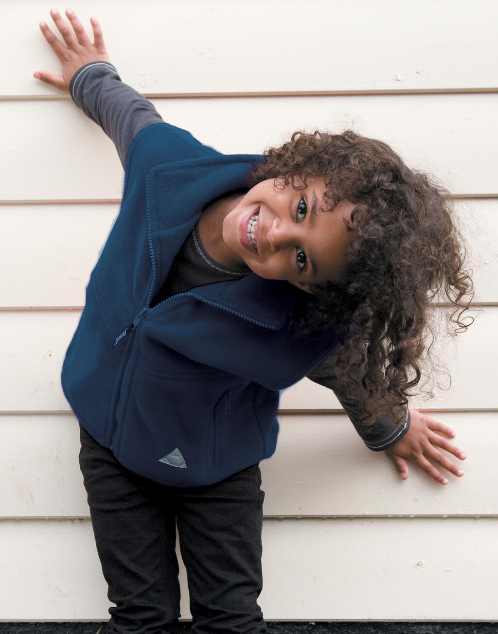Kids' Fleece Bodywarmer in Farbe Navy