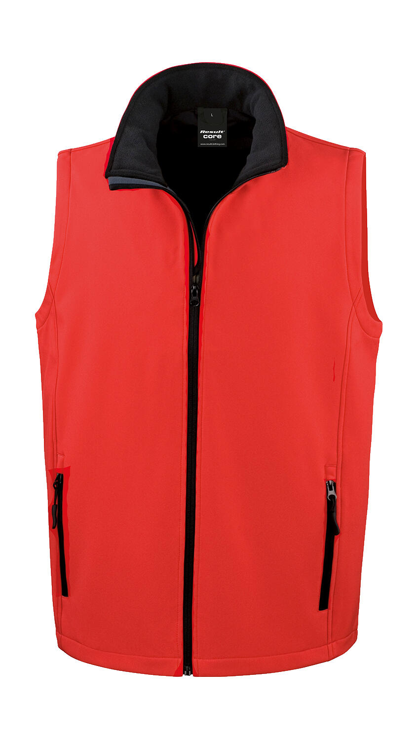 Men's Printable Softshell Bodywarmer in Farbe Red/Black