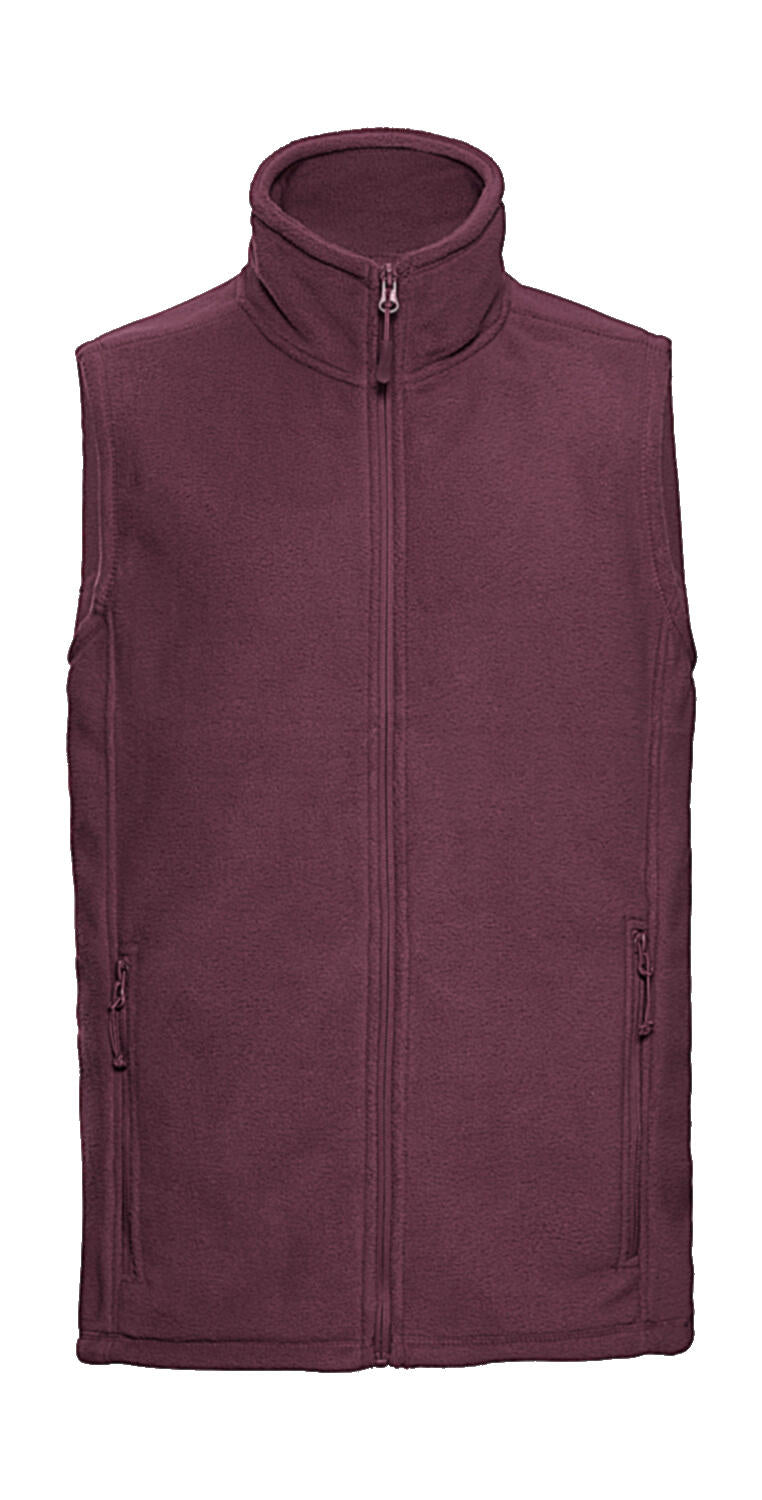 Men's Gilet Outdoor Fleece in Farbe Burgundy
