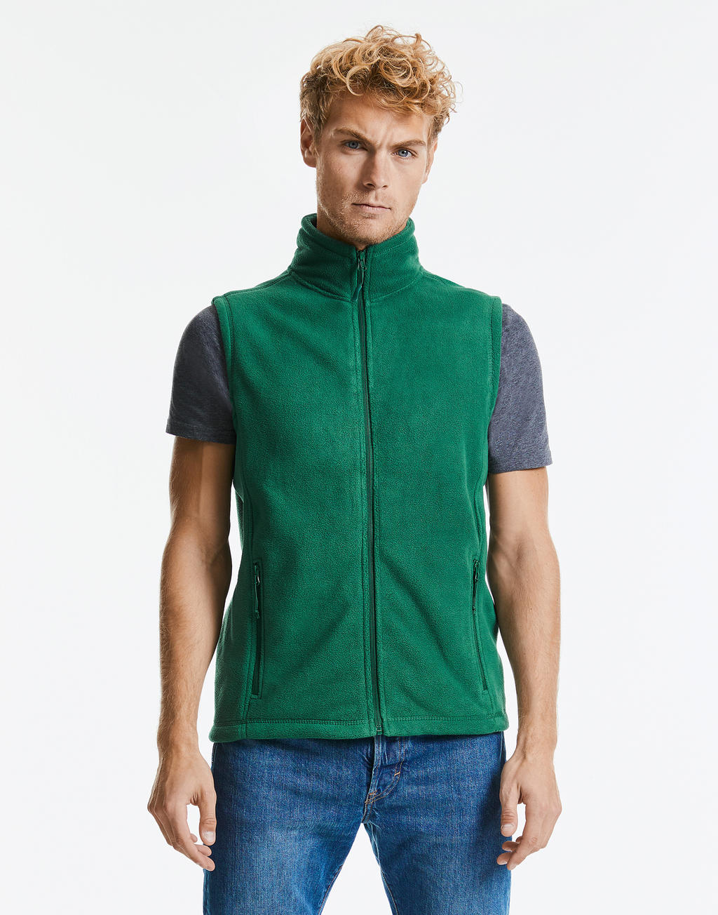 Men's Gilet Outdoor Fleece in Farbe Black