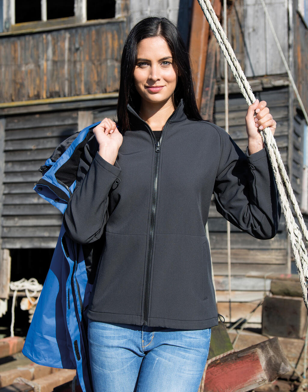 Ladies' 3-in-1 Journey Jacket in Farbe Black/Black