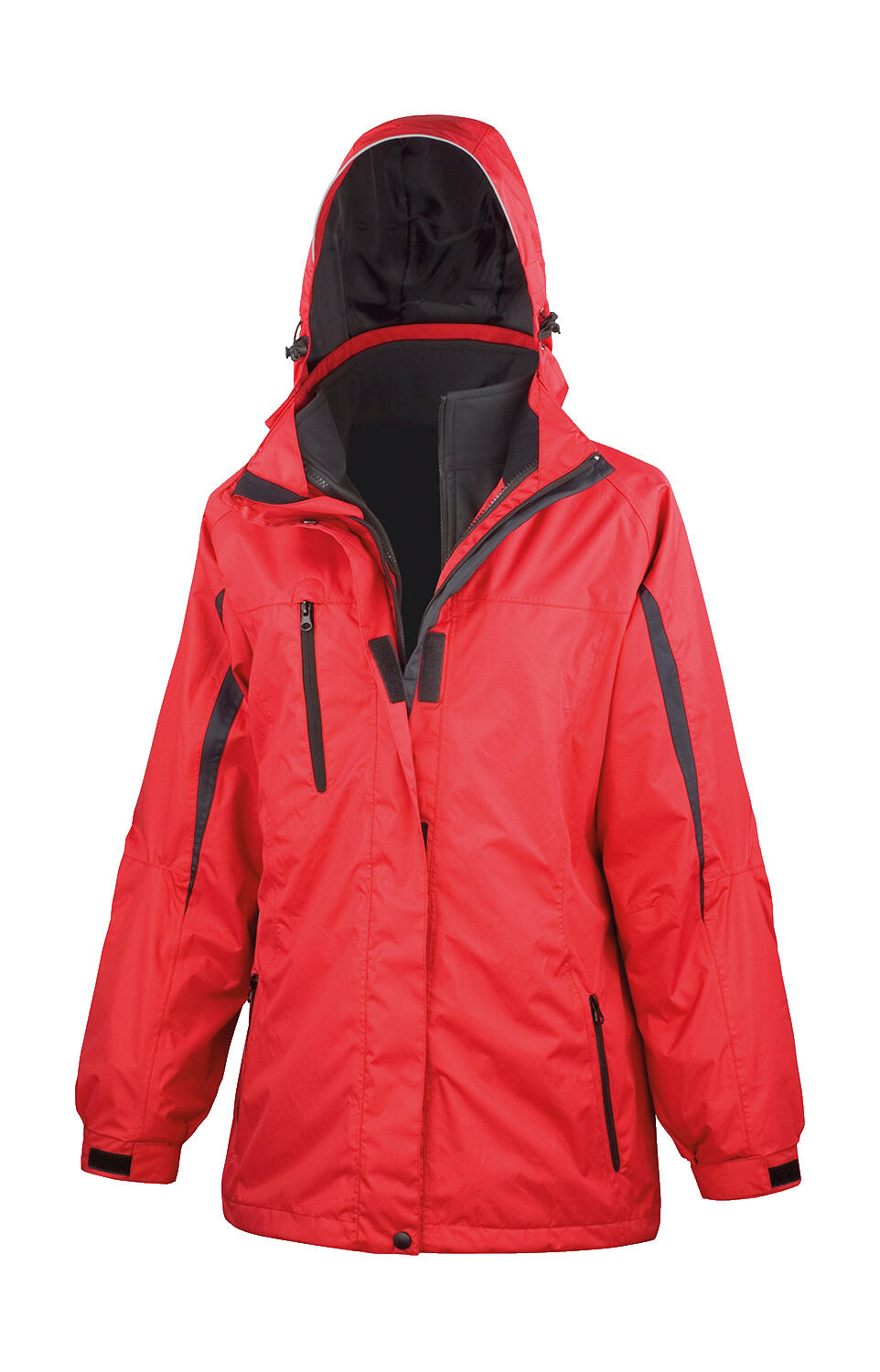 Ladies' 3-in-1 Journey Jacket in Farbe Red/Black