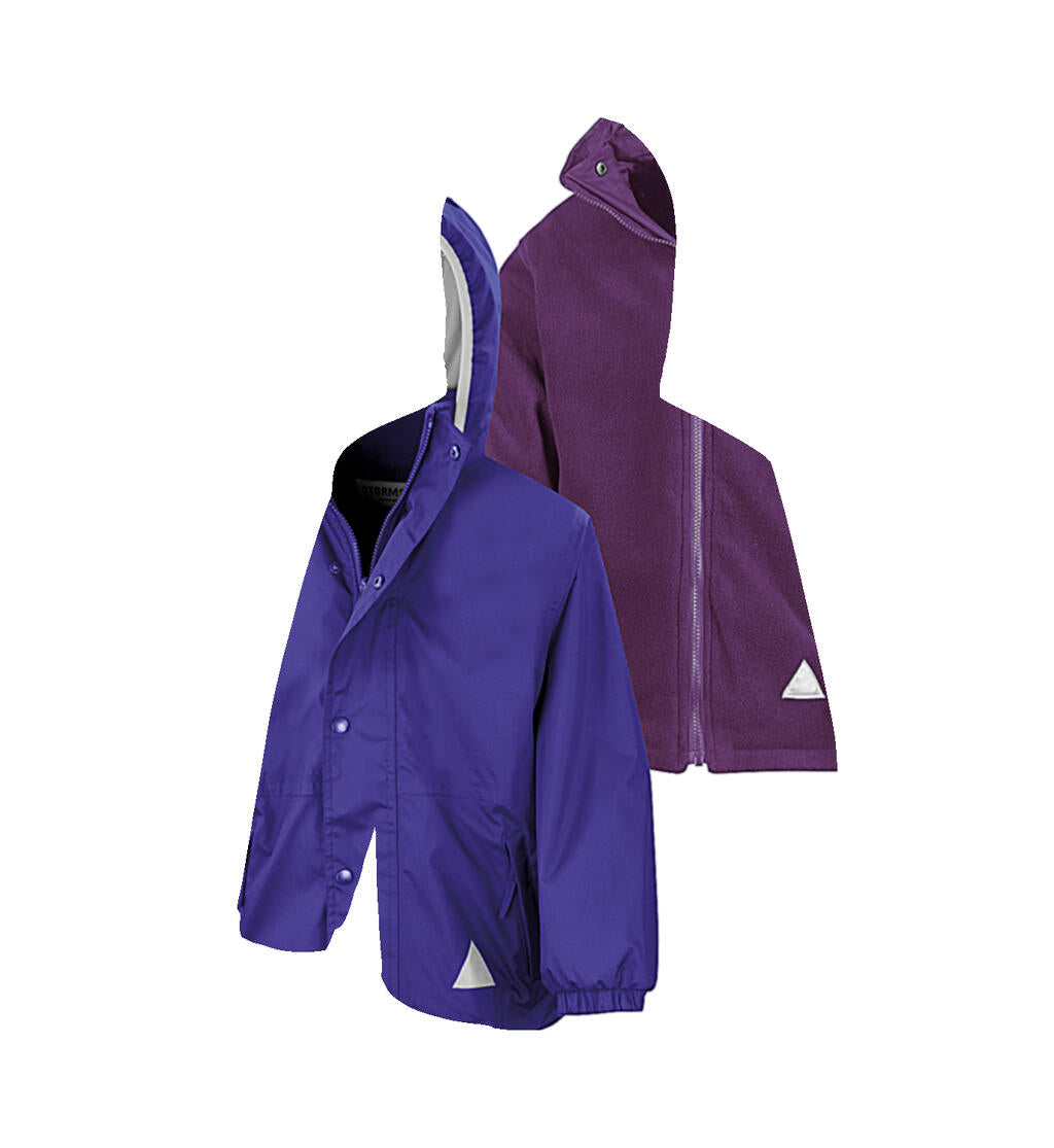 Junior Reversible Stormproof Jacket in Farbe Purple/Purple