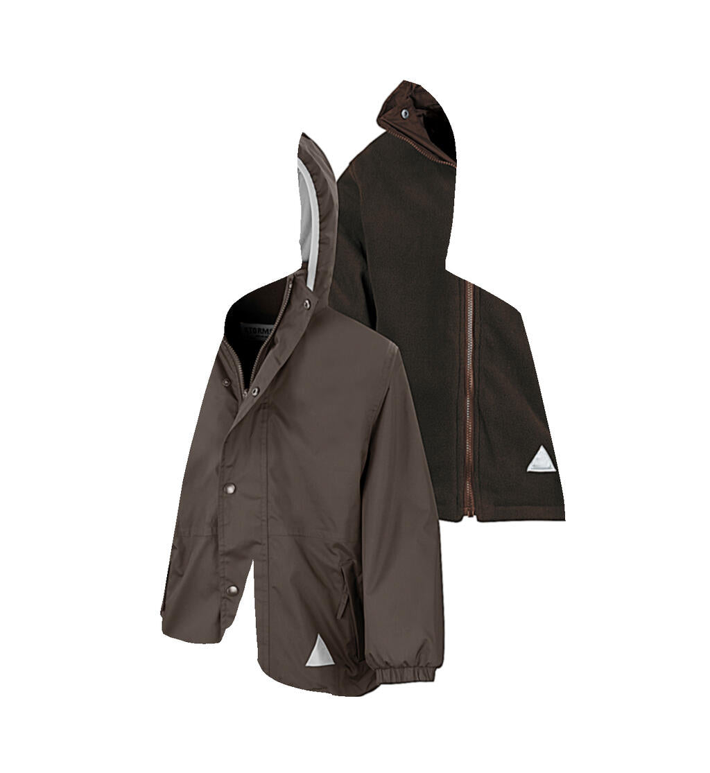 Junior Reversible Stormproof Jacket in Farbe Brown/Brown