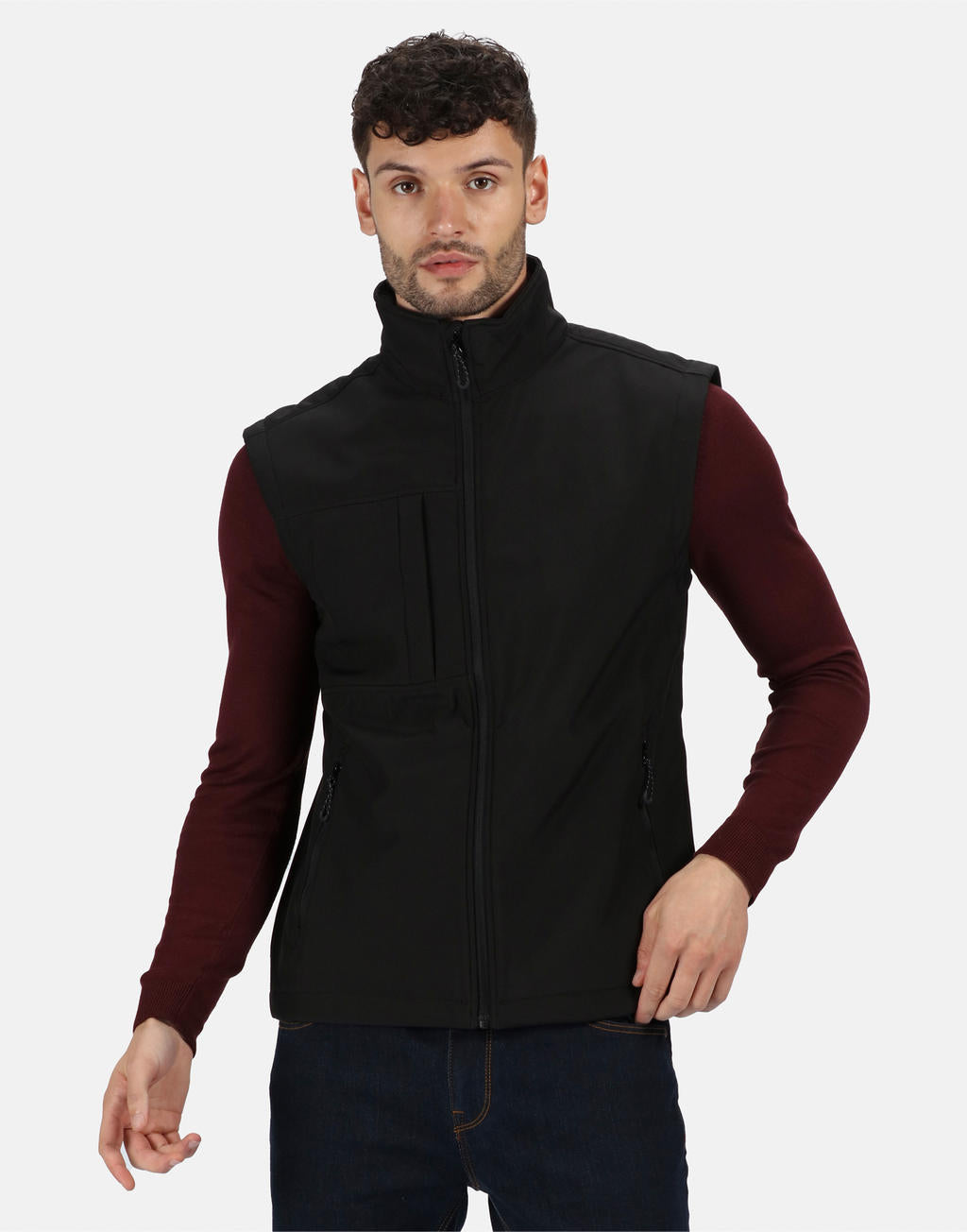 Octagon II Printable Bodywarmer in Farbe Black/Black