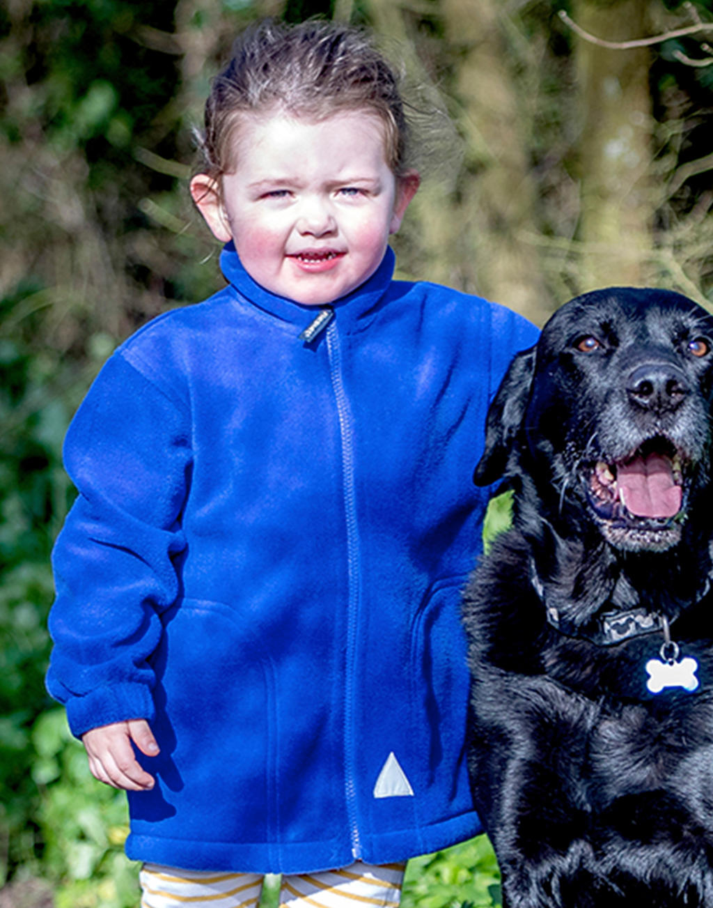 Kids' Fleece Jacket in Farbe Black