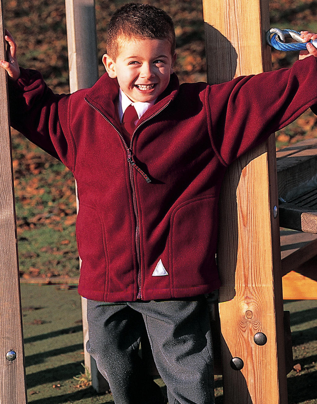 Kids' Fleece Jacket in Farbe Black
