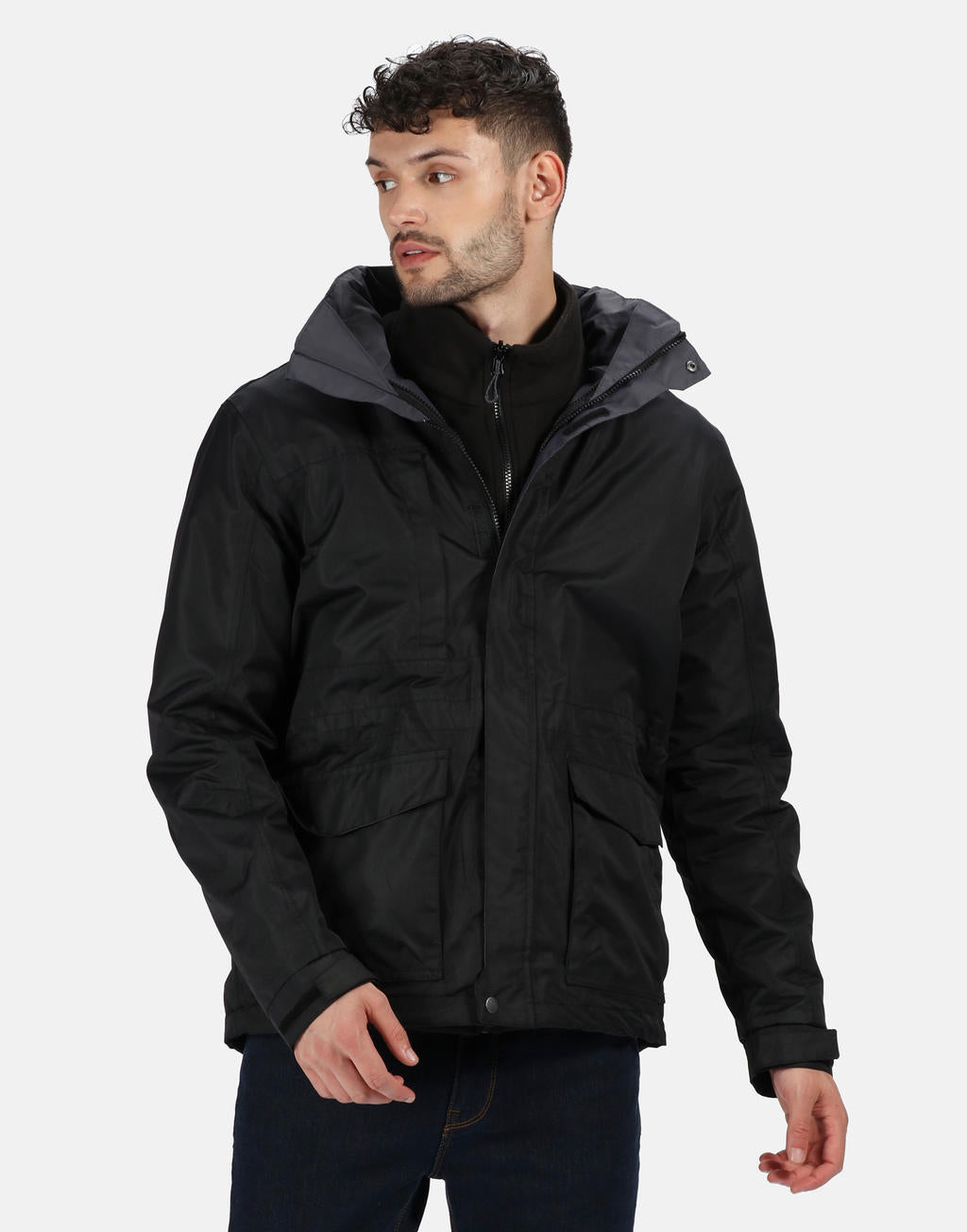 Benson III Jacket in Farbe Black/Black