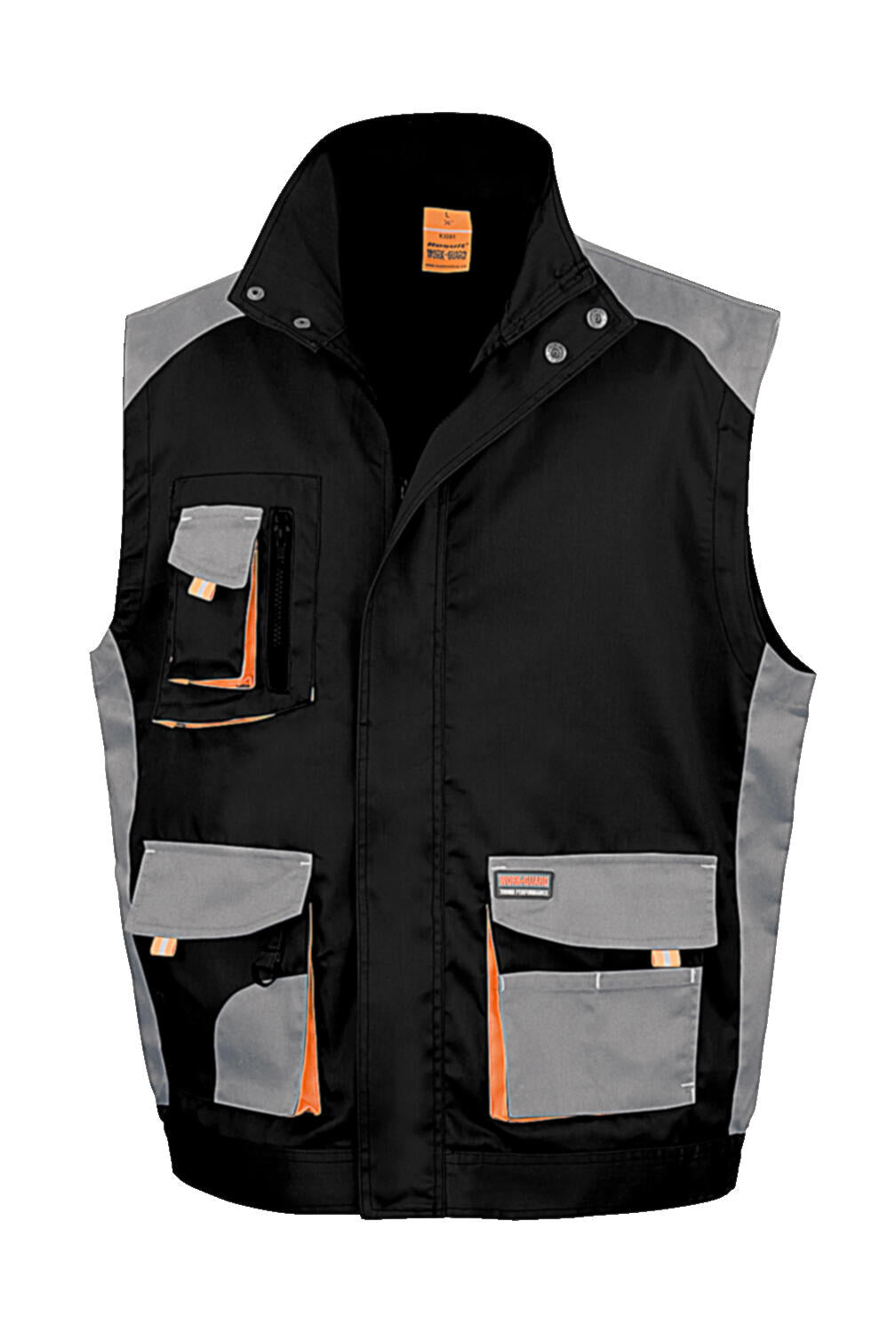 LITE Gilet in Farbe Black/Grey/Orange