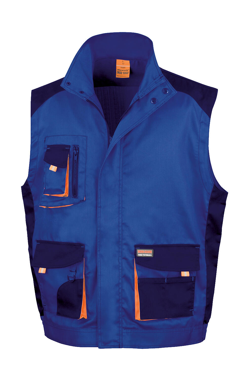 LITE Gilet in Farbe Royal/Navy/Orange