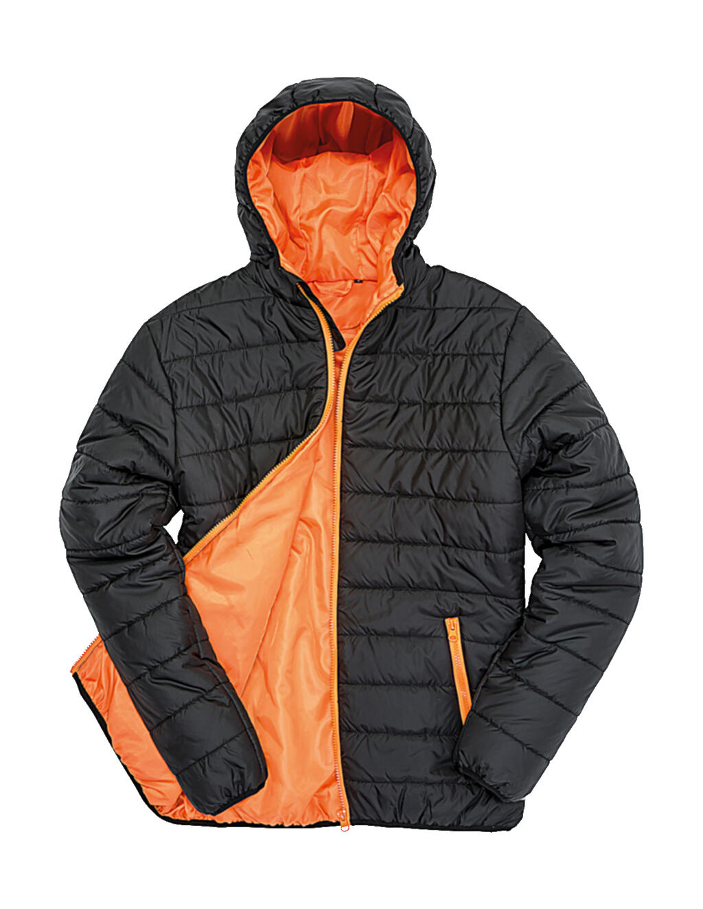 Soft Padded Jacket in Farbe Black/Orange