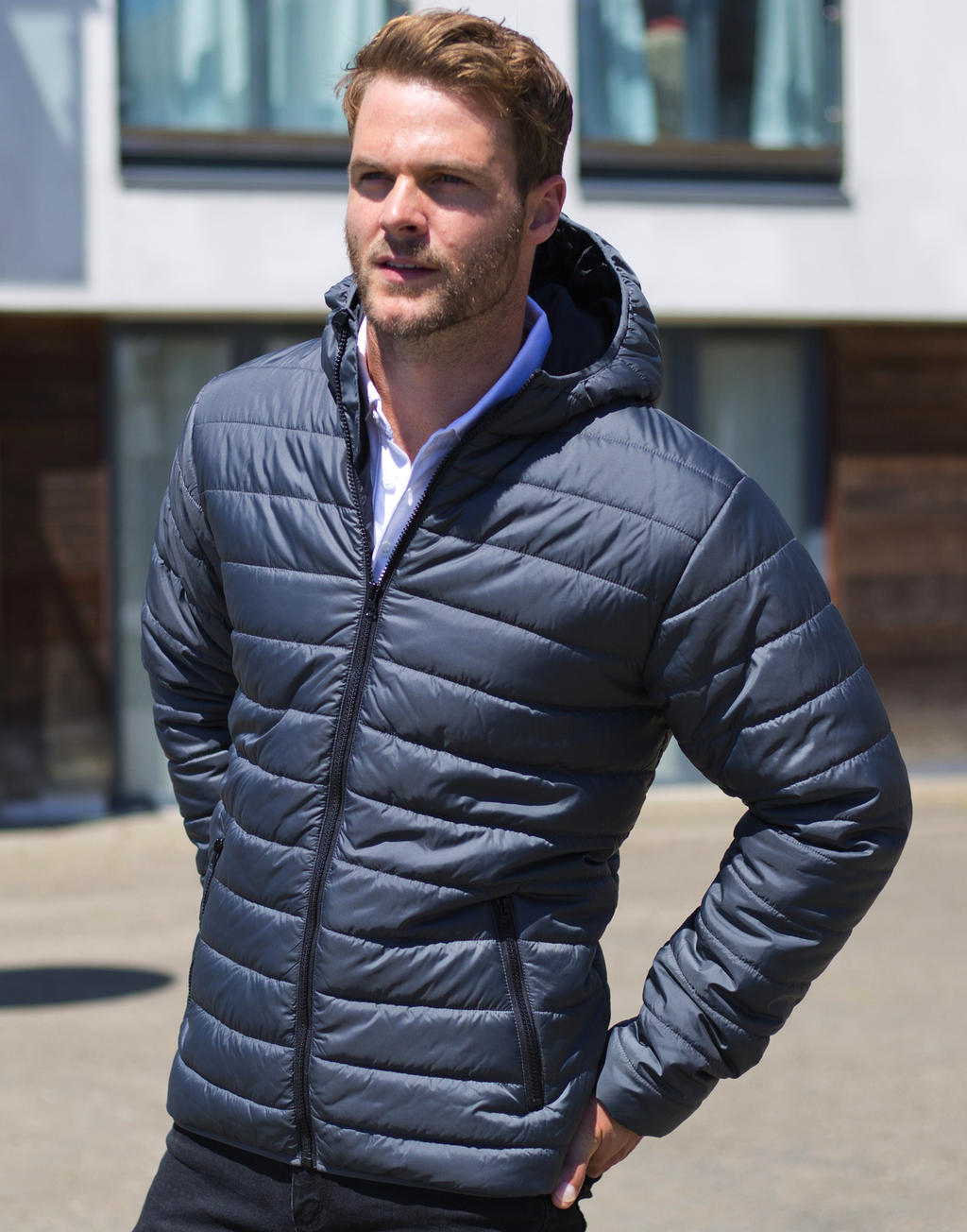 Soft Padded Jacket in Farbe Black