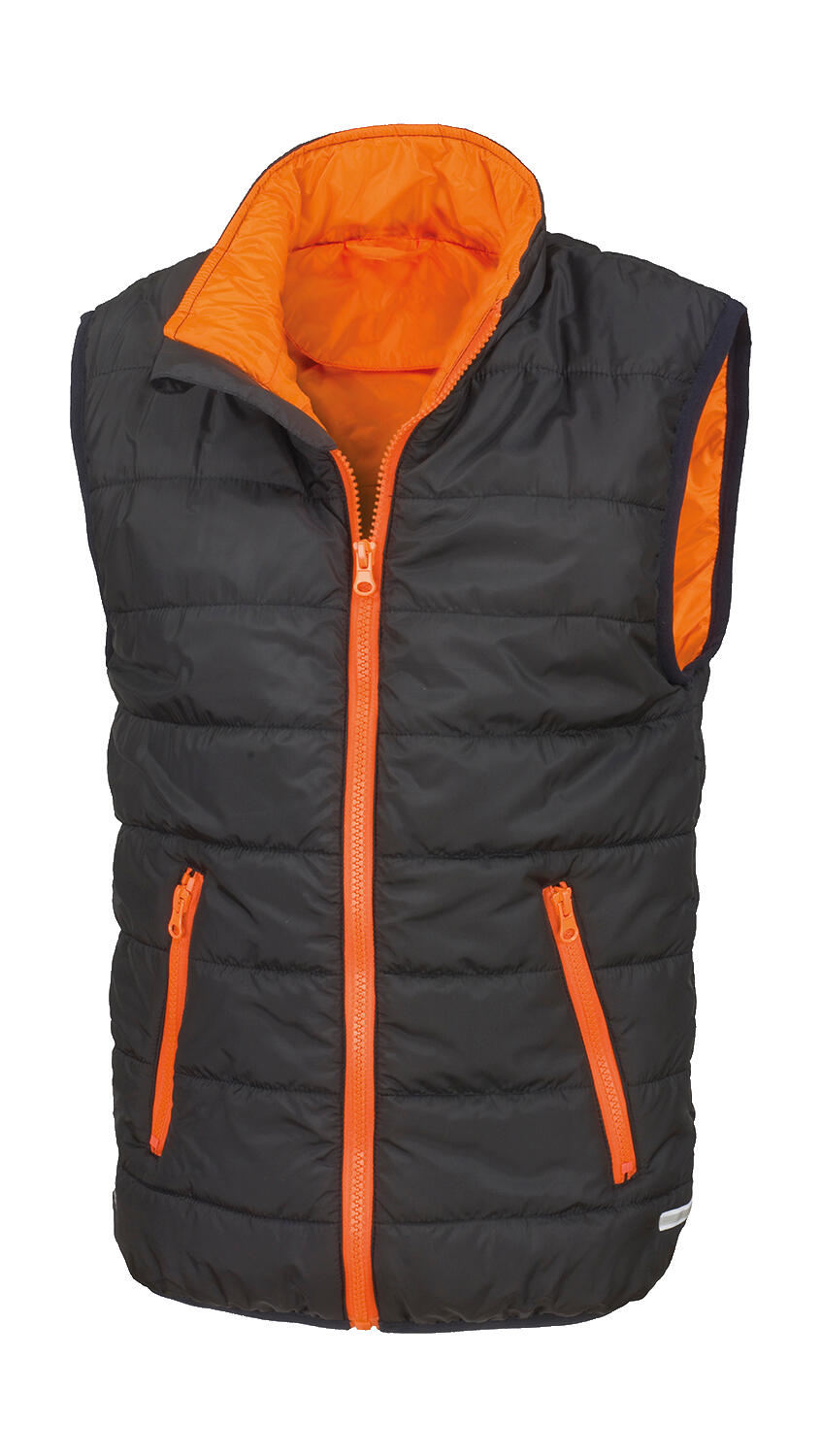 Junior/Youth Padded Bodywarmer in Farbe Black/Orange