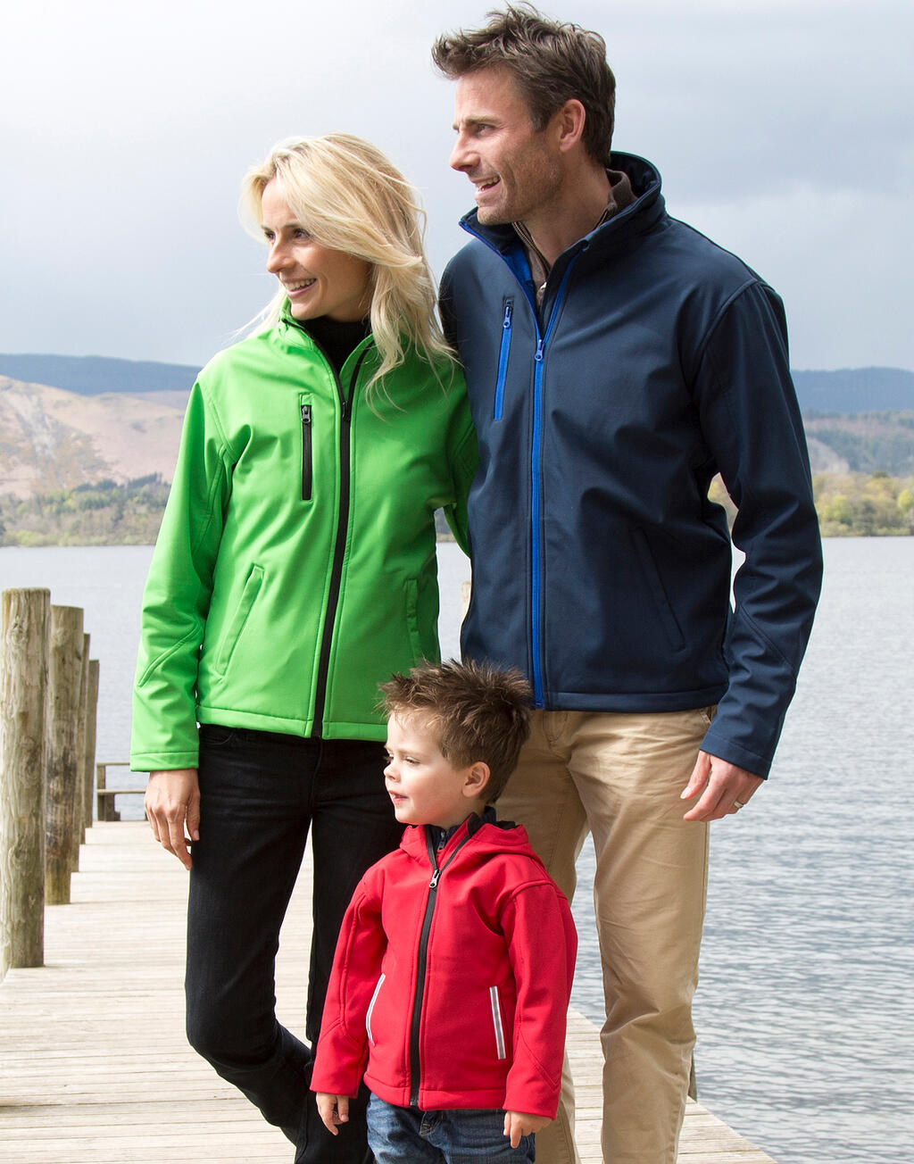 Kids TX Performance Hooded Softshell Jacket in Farbe Black/Grey