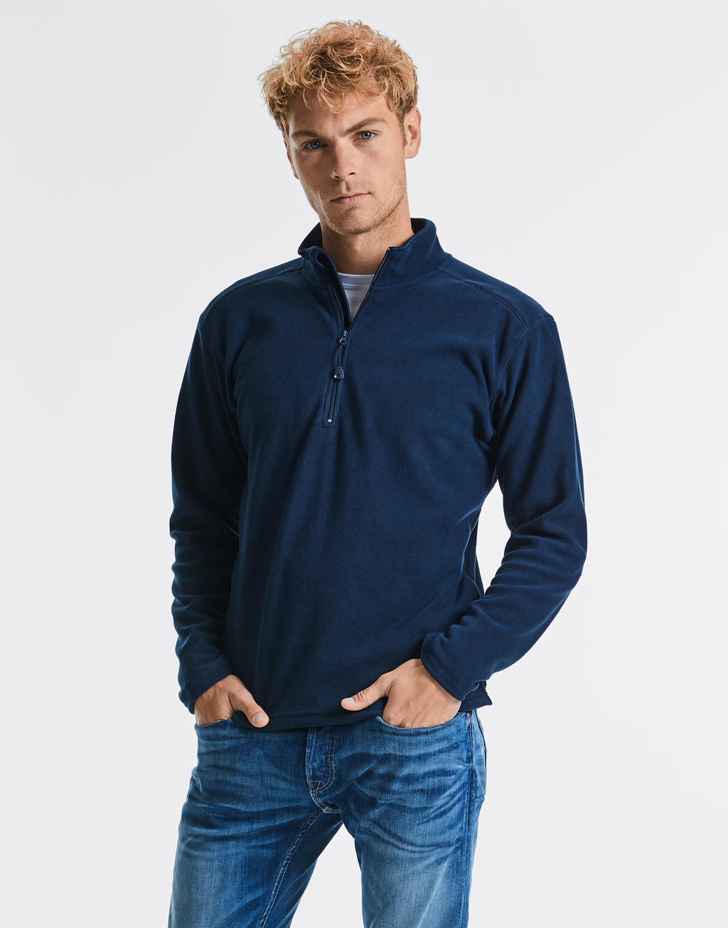 Men's 1/4 Zip Microfleece in Farbe Black