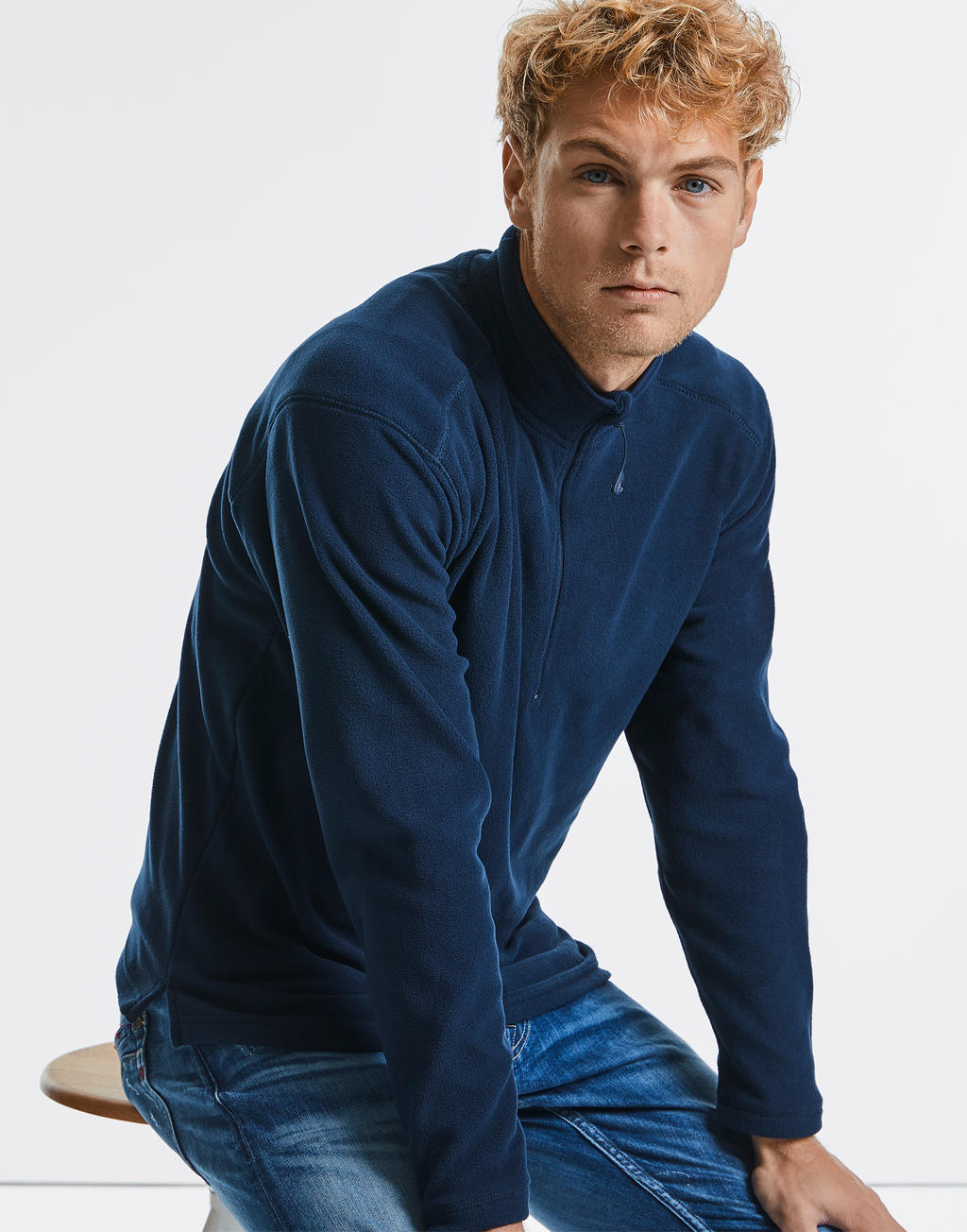 Men's 1/4 Zip Microfleece in Farbe Black