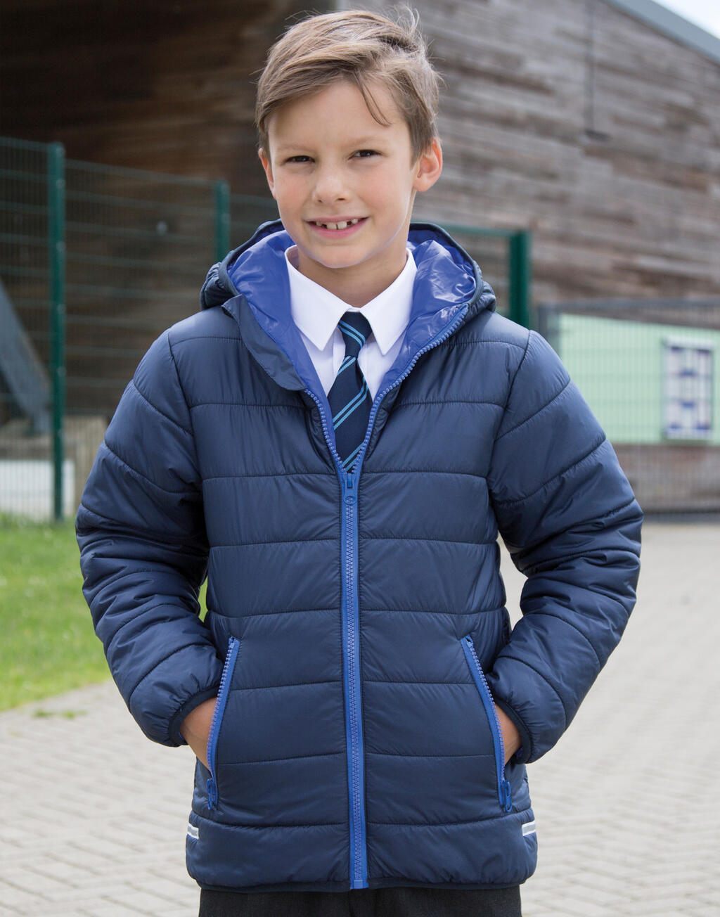 Junior/Youth Soft Padded Jacket in Farbe Black