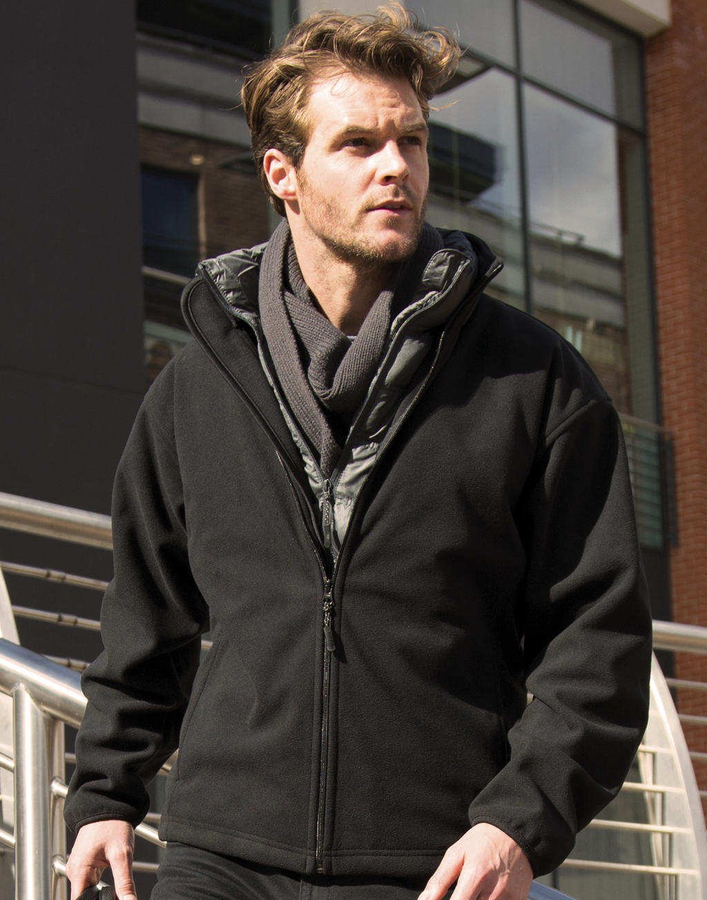 Climate Stopper Water Resistant Fleece in Farbe Black