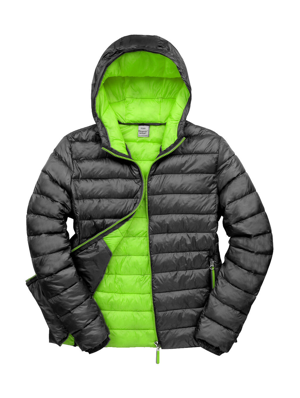 Snow Bird Hooded Jacket in Farbe Black/Lime