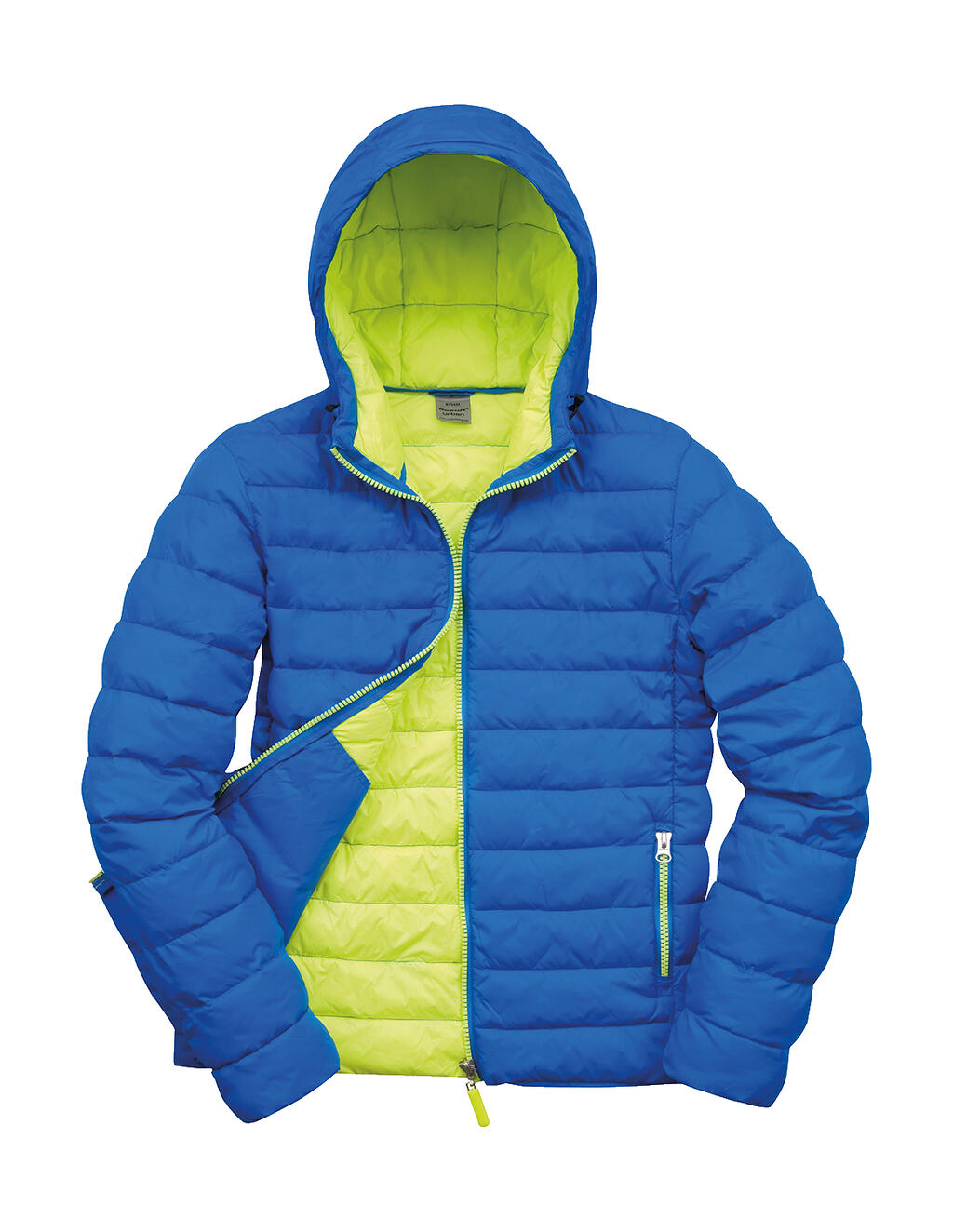 Snow Bird Hooded Jacket in Farbe Ocean Blue/Lime Punch