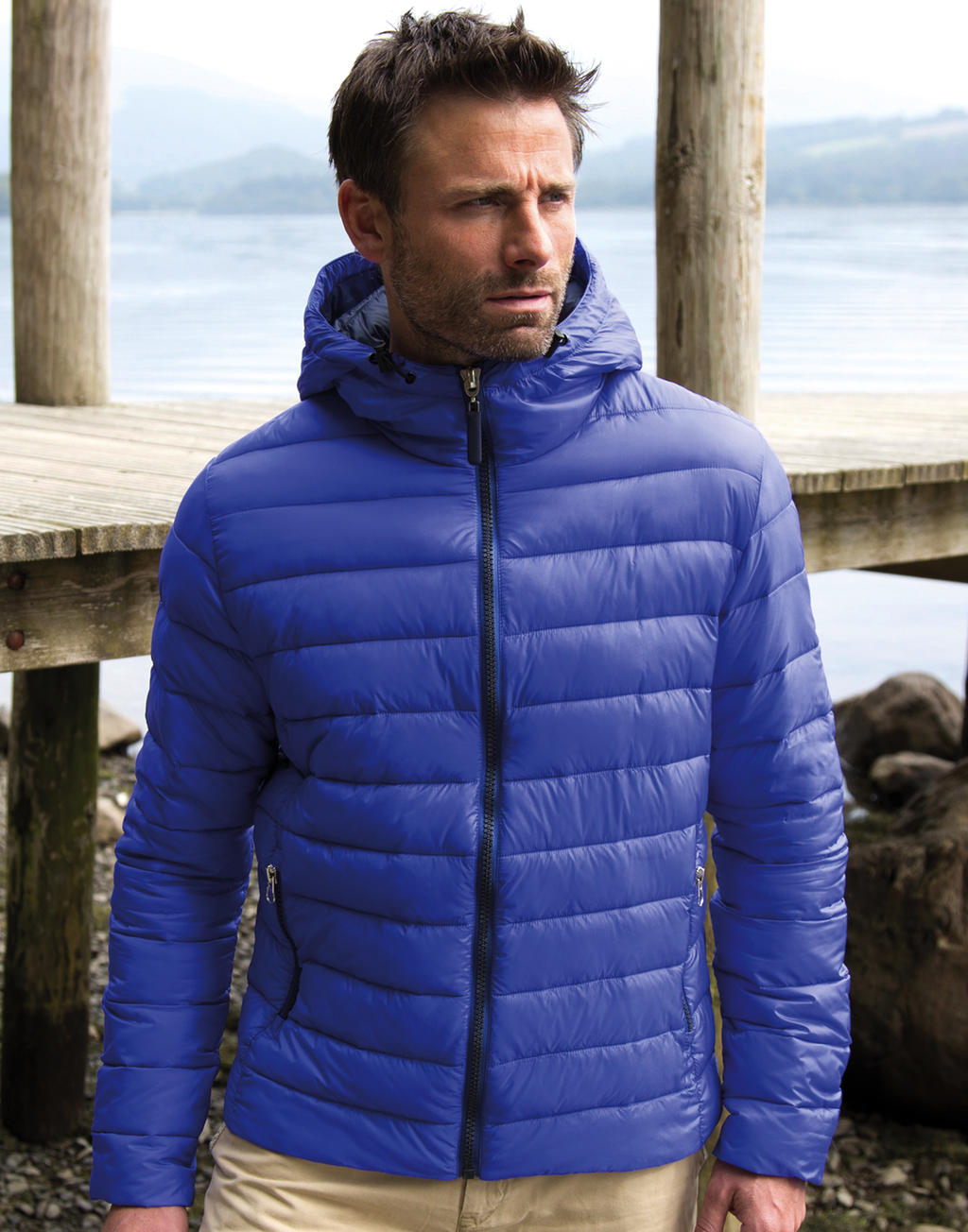 Snow Bird Hooded Jacket in Farbe Grey/Orange