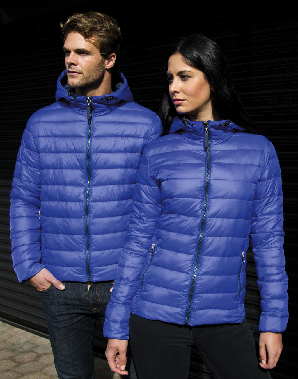 Ladies' Snow Bird Hooded Jacket in Farbe Grey/Orange