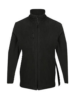 Honestly Made Recycled Full Zip Fleece in Farbe Black
