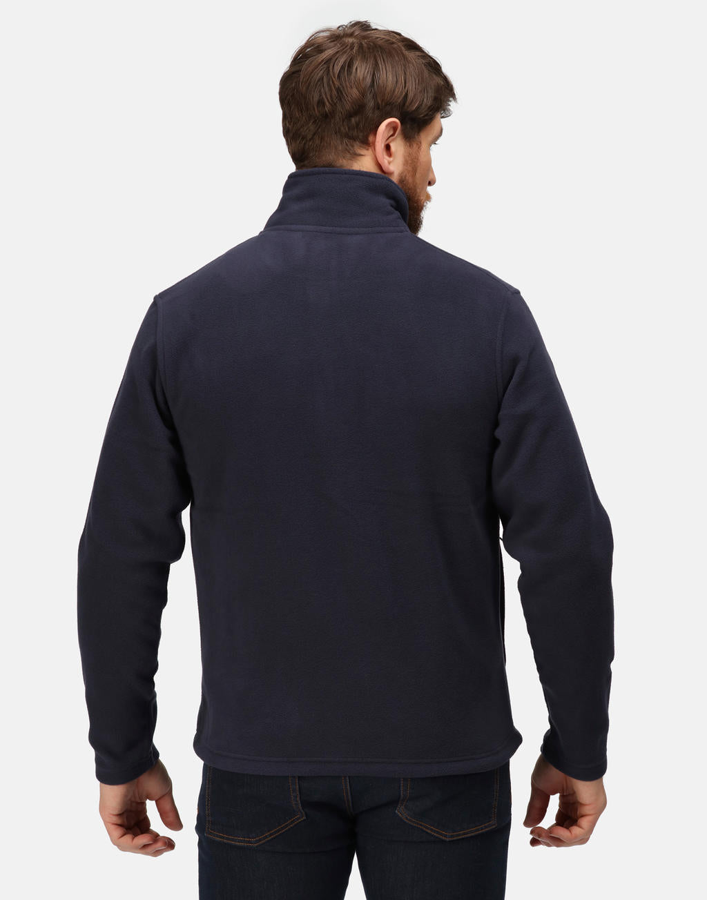 Honestly Made Recycled Full Zip Fleece in Farbe Black