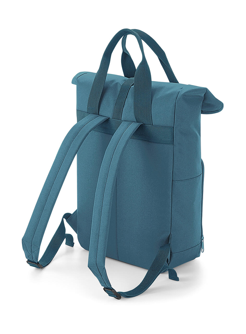 Twin Handle Roll-Top Backpack in Farbe Black