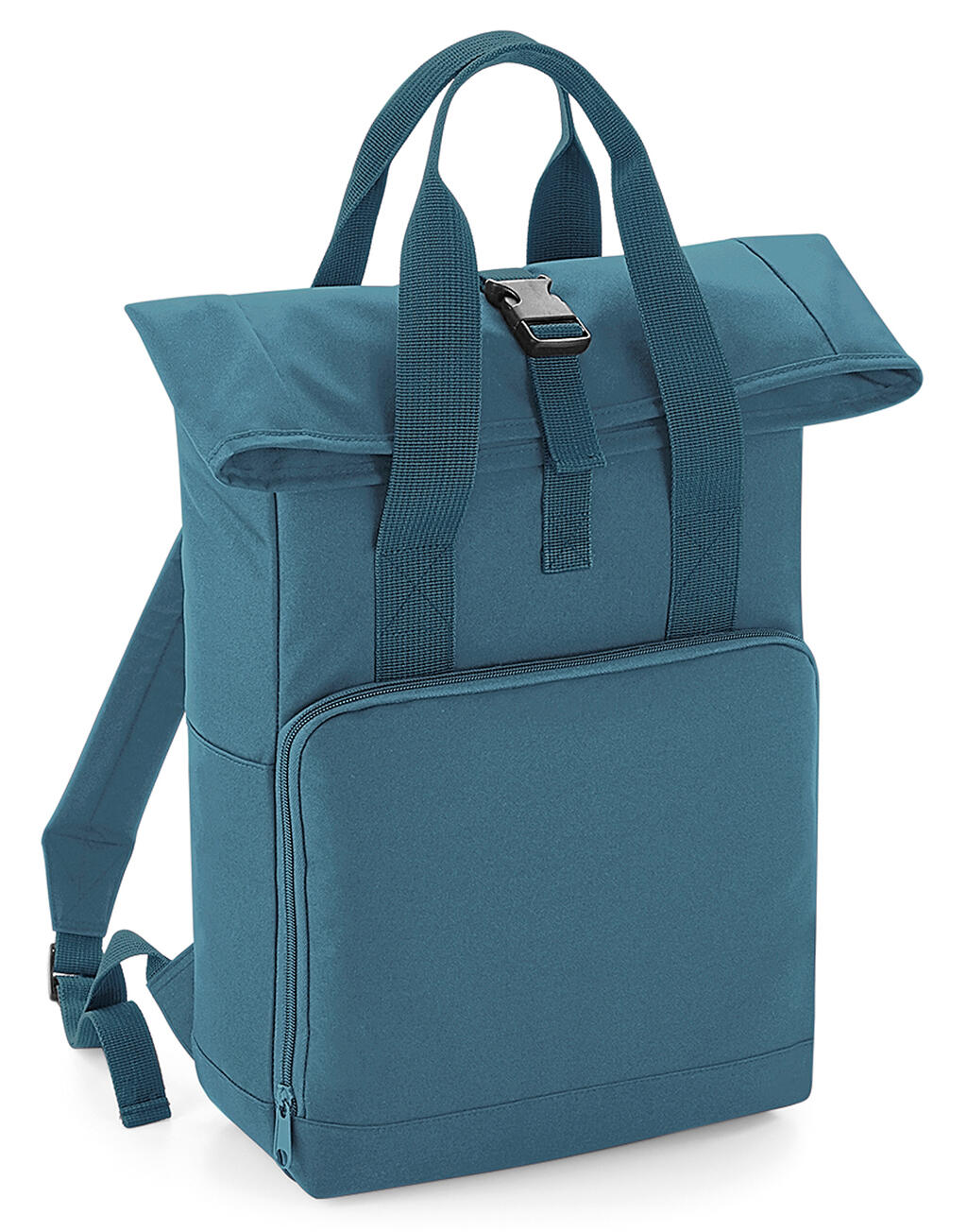 Twin Handle Roll-Top Backpack in Farbe Black