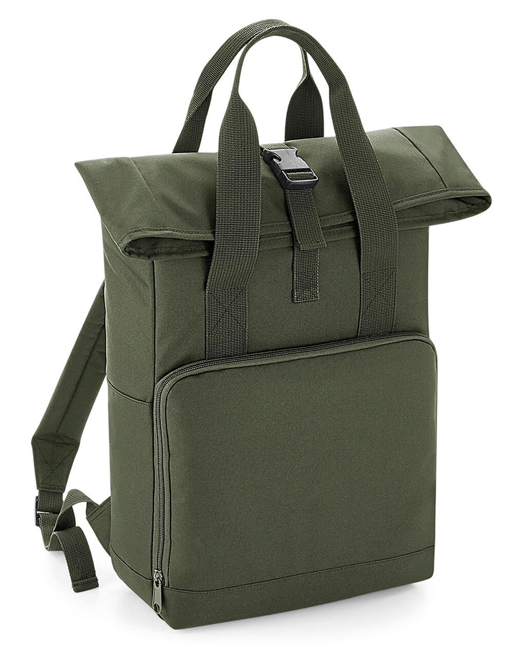 Twin Handle Roll-Top Backpack in Farbe Olive Green
